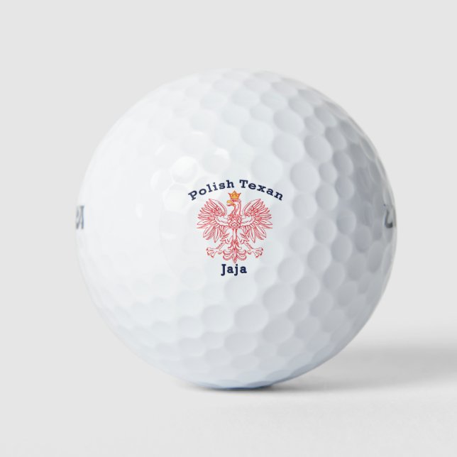 Polish Texan Eagle Jaja Golf Balls (Front)