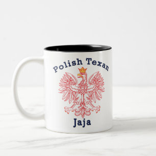 Polish Texan Eagle Jaja Two-Tone Coffee Mug