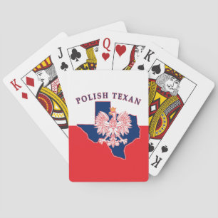Polish Texan Eagle Map Playing Cards