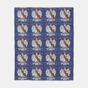 Polish Texan Eagle Music Speaks Fleece Blanket