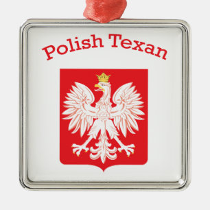Polish Texan Eagle Shield Metal Tree Decoration