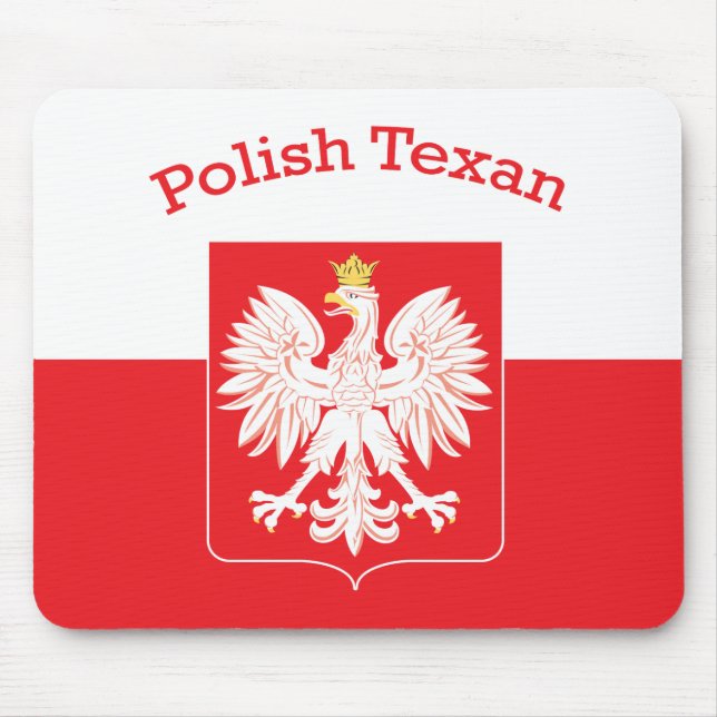 Polish Texan Eagle Shield Mouse Mat (Front)