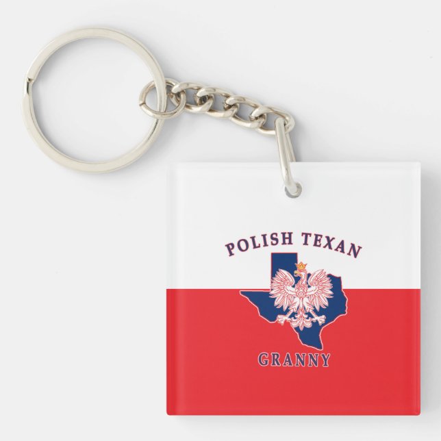 Polish Texan Granny Key Ring (Front)