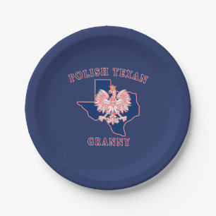 Polish Texan Granny Paper Plate