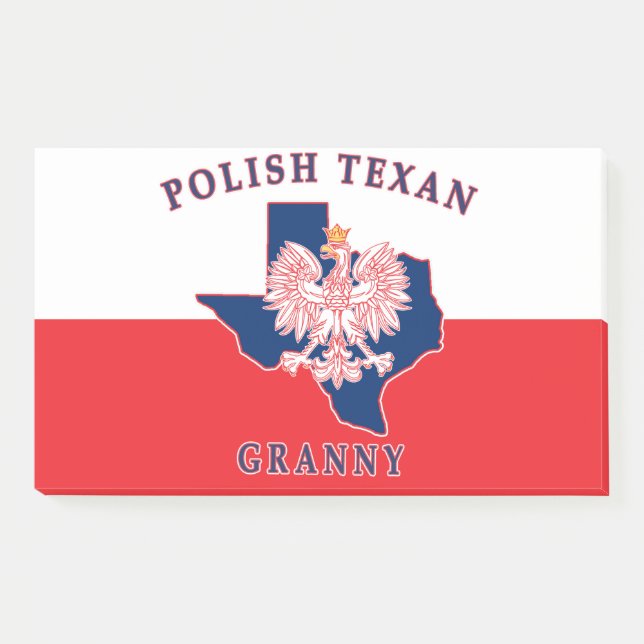Polish Texan Granny Post-it Notes (Front)