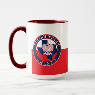 Polish Texan Granny Round Mug