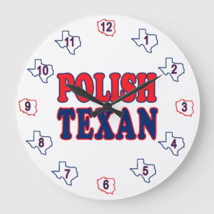 Polish Texan Large Clock