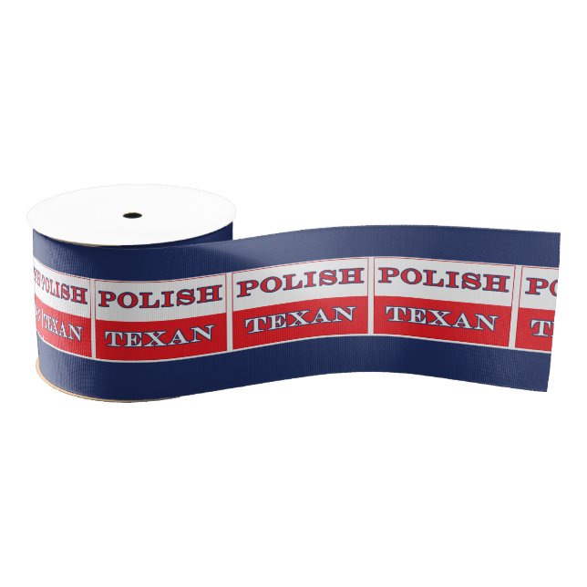 Polish Texan Poland Flag Grosgrain Ribbon (Spool)