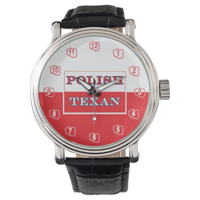 Polish Texan Poland Flag Watch (Front)