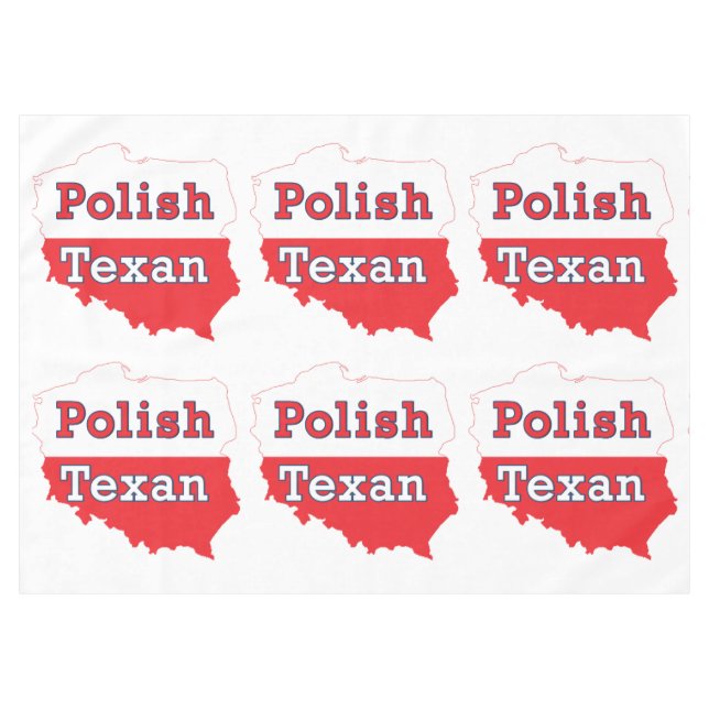 Polish Texan Poland Map Tablecloth (Front (Horizontal))