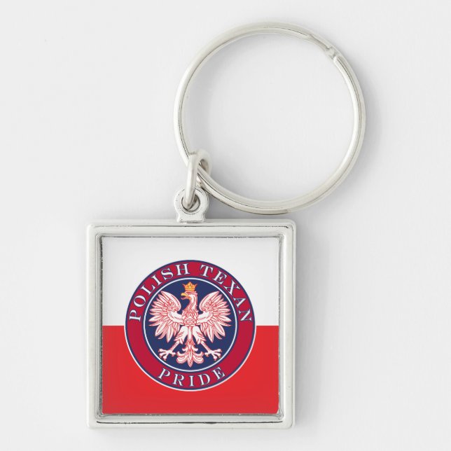 Polish Texan Pride Key Ring (Front)