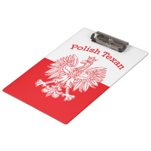 Polish Texan White Eagle Clipboard