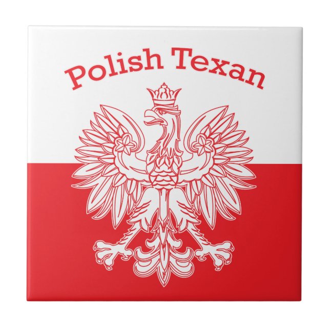 Polish Texan White Eagle Tile (Front)