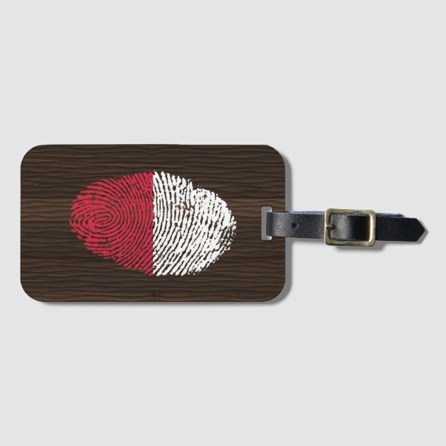 Polish touch fingerprint flag luggage tag (Front Horizontal)