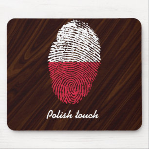 Polish touch fingerprint flag mouse mat