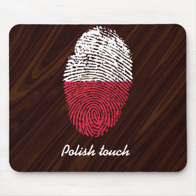 Polish touch fingerprint flag mouse mat (Front)