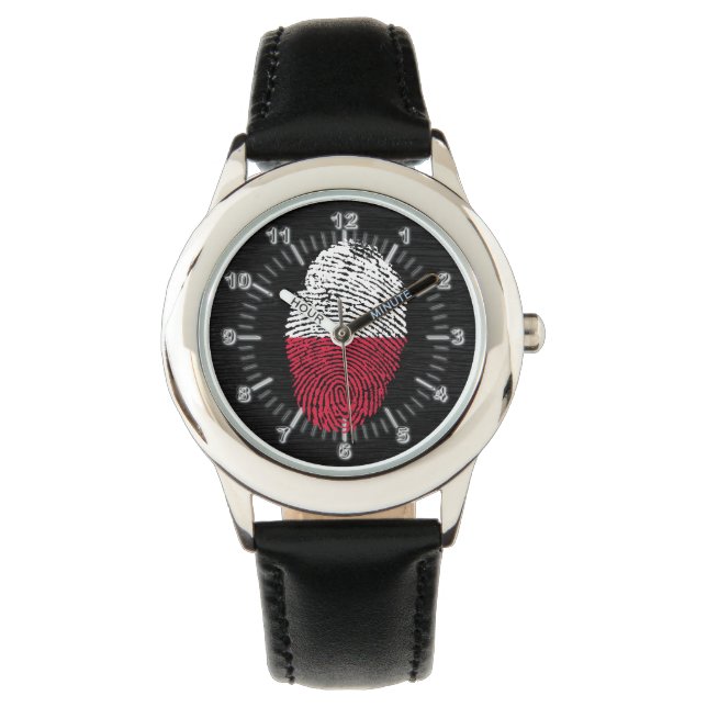 Polish touch fingerprint flag watch (Front)