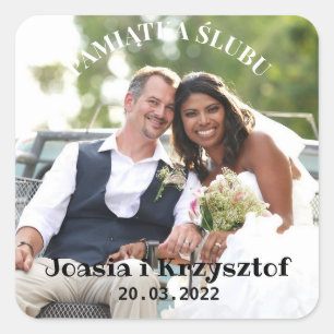 Polish wedding memorial Poland gift Square Sticker