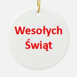 polish wesolych swiat ceramic tree decoration