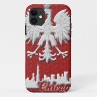 Polish White Eagle Chicago Skyline iPhone 5 Case-M
