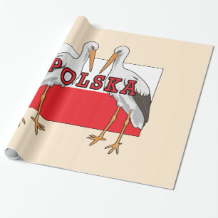 Polish White Stork Polska Wrapping Paper