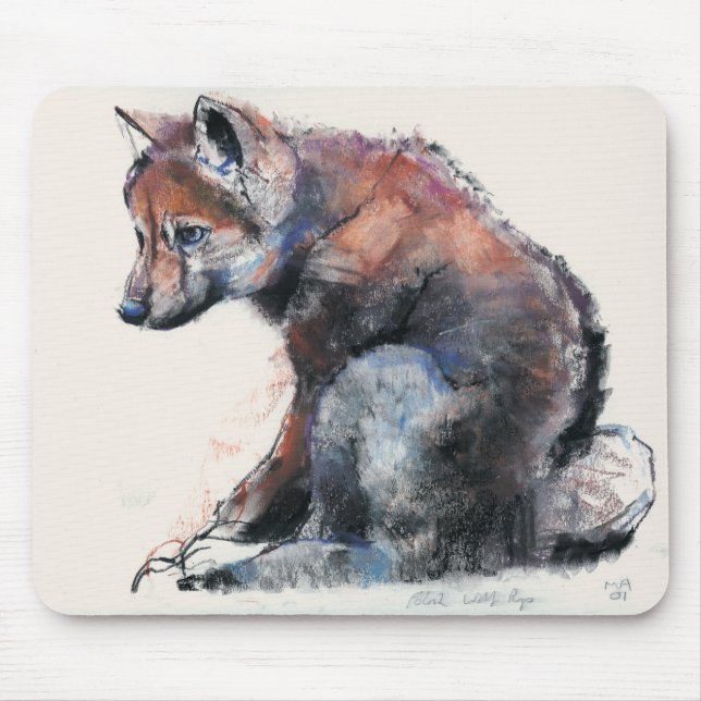Polish Wolf Pup 2001 Mouse Mat (Front)