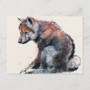 Polish Wolf Pup 2001 Postcard