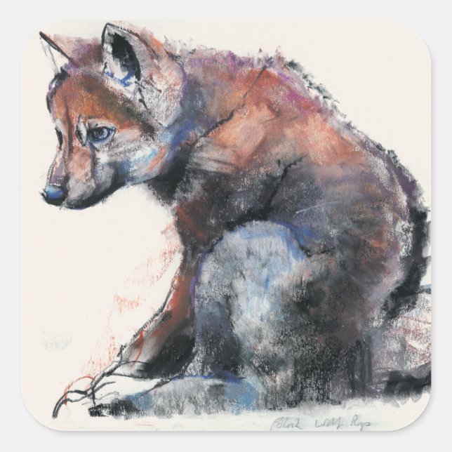 Polish Wolf Pup 2001 Square Sticker (Front)