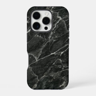 Polished Black Marble Slab iPhone 16 Pro Case