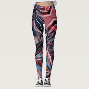 Polished burgundy curves overlapping crooked red leggings