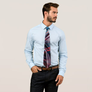 Polished burgundy curves overlapping crooked red tie