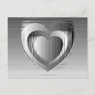 Polished chrome hearts postcard