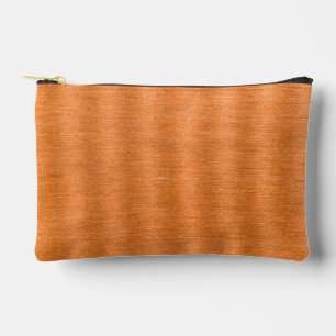 Polished Copper Wavy Texture Background Accessory Pouch