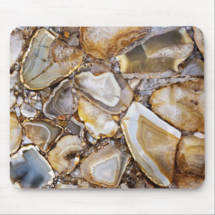 Polished Geode Stone design Mouse Mat