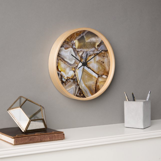 Polished Geode Stones Clock (Office)