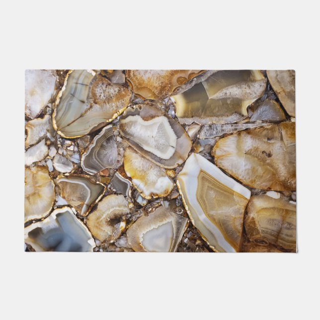 Polished Geode Stones Doormat (Front)