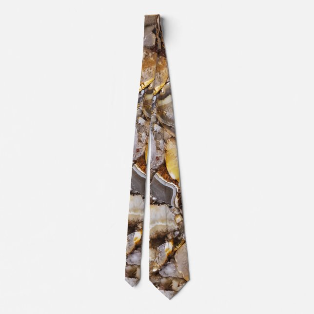 Polished Geode Stones Tie (Back)