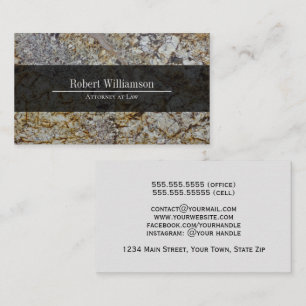 Polished Granite Professional Slick Classy Business Card