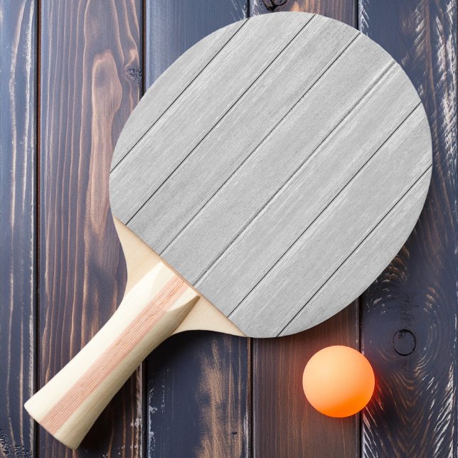Polished Grey Wooden Boards Ping Pong Paddle (Creator Uploaded)