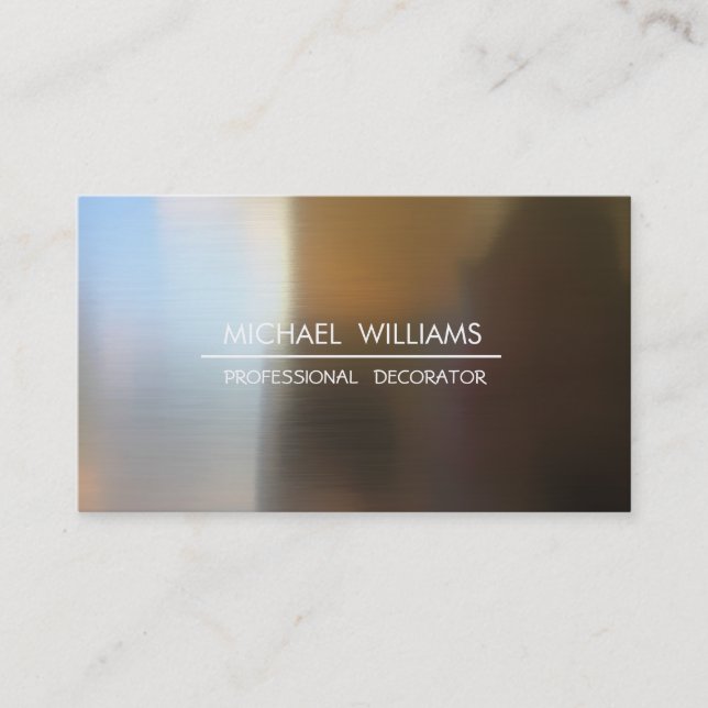 POLISHED METAL MODERN ELEGANT PROFESSIONAL STEEL BUSINESS CARD (Front)