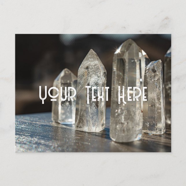 Polished Point Crystals Energy Healer Postcard (Front)