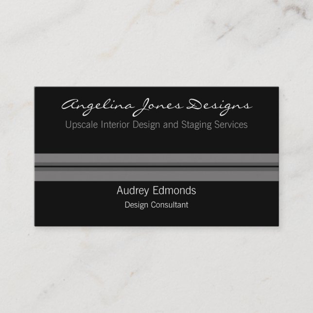 Polished Professional Business Card, Grey Business Card (Front)