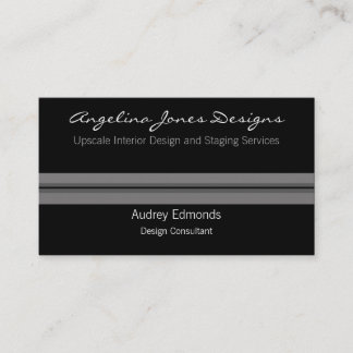 Polished Professional Business Card, Grey Card