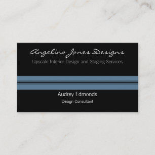 Polished Professional Business Card, Light Blue Card