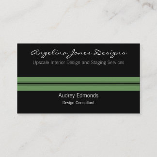 Polished Professional Business Card, Sage Green Card