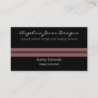 Polished Professional Business Card, Soft Mauve Business Card