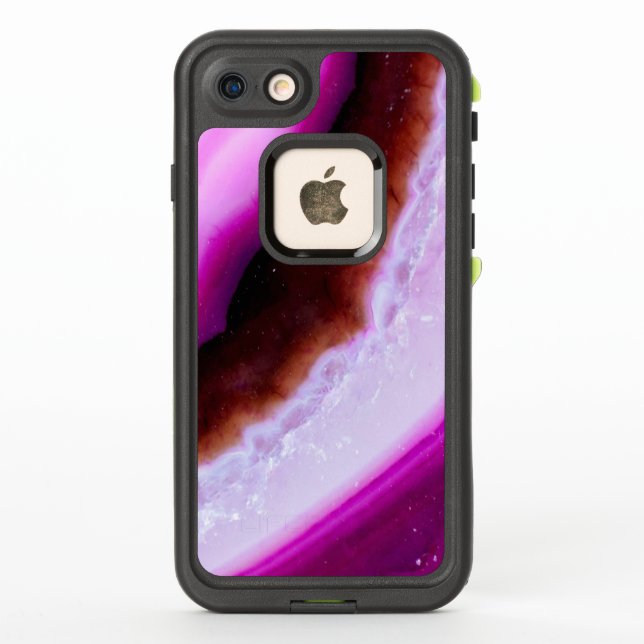 Polished Purple Agate With Quartz LifeProof iPhone Case (Back)