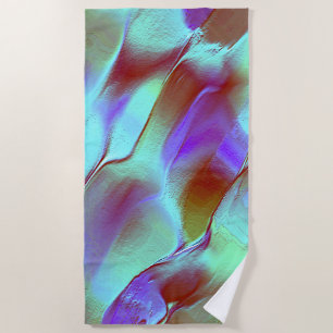 Polished rock in chrome purple beach towel