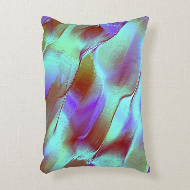 Polished rock in chrome purple decorative cushion (Front(Vertical))