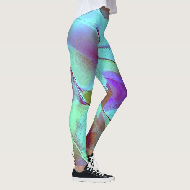 Polished rock in chrome purple leggings (Right)